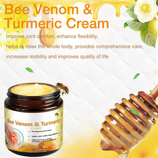 Bee Venom Turmeric Cream| Natural Pain Relief Cream