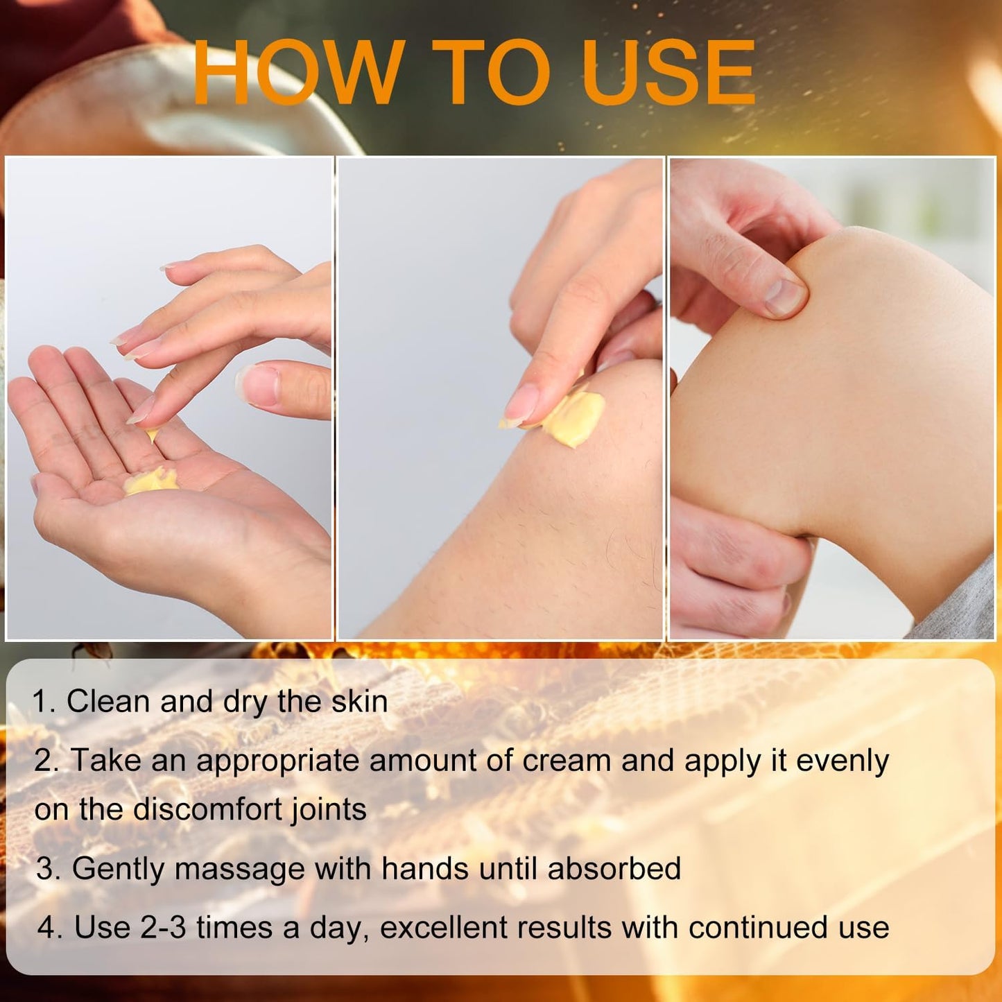 Bee Venom Turmeric Cream| Natural Pain Relief Cream